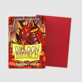 Dragon Shield Matte Sleeves - Japanese Size - Solid Colour - Crimson (60 Sleeves)
