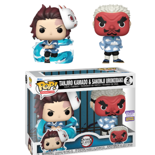 Φιγούρα Funko POP! Demon Slayer - Tanjiro Kamado & Sakonji Urokodaki (2023 Summer Convention Limited Edition) 2-Pack