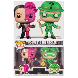 Φιγούρα Funko POP! DC Heroes - Two-Face & the Riddler (Special Edition) (Glows in the Dark) 2-Pack