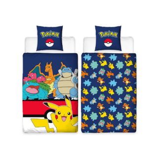 Σετ Παπλωματοθήκη / Μαξιλαροθήκη - Duvet Cover Set - Pokemon - Starters (135x200cm / 80x80cm)