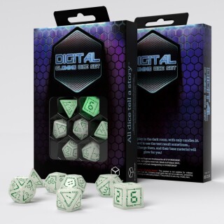 Dice Set - Ζάρια Q-Workshop - Digital Glowing (7pcs)