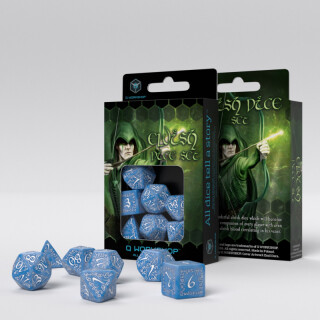 Dice Set - Ζάρια Q-Workshop - Elvish - Glacier and White (7pcs)