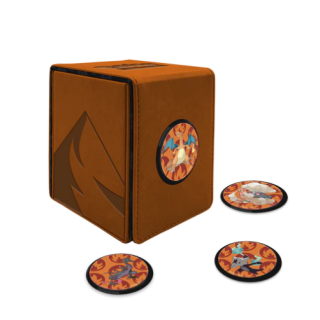 Ultra Pro Deck Box - Alcove Flip Box - Pokemon Gallery Series Scorching Summit - Charizard, Salazzle, Torkoal and Alolan Marowak