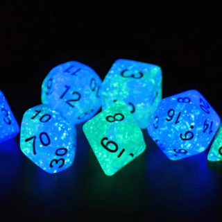 Dice Set - Ζάρια Sirius - Frosted Glowworm (8pcs)