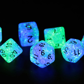 Dice Set - Ζάρια Sirius - Peacock Glowworm (8pcs)