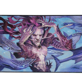 UP - MtG Playmat - Black Stitched - Mystic Remora (Dominaria Remastered)
