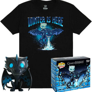 Φιγούρα Funko POP! & Tee Box: Game of Thrones - Icy Viserion (Glows in the Dark) (XL)