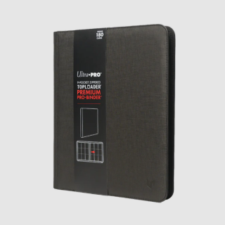 Ultra Pro Binder - 9 Pocket Premium Zippered for Toploader Sleeves - Black (180 Cards)