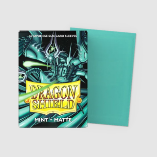 Dragon Shield Matte Sleeves - Japanese Size - Solid Colour - Mint (60 Sleeves)