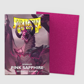 Dragon Shield Matte Sleeves - Standard Size - Solid Colour - Sparkles - Pink Sapphire