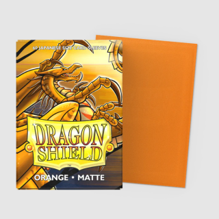 Dragon Shield Matte Sleeves - Japanese Size - Solid Colour - Orange (60 Sleeves)