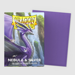 Dragon Shield Dual Matte Sleeves - Standard Size - Nebula and Silver