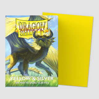 Dragon Shield Dual Matte Sleeves - Standard Size - Yellow and Silver