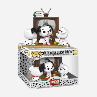 Φιγούρα Funko POP! Moment Disney - 101 Dalmatians - Rolly, Patch and Lucky with TV #1664