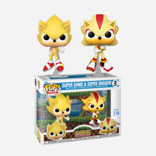 Φιγούρα Funko POP! 2-Pack Sonic the Hedgehog - Super Sonic and Super Shadow (Flocked) (Special Edition)