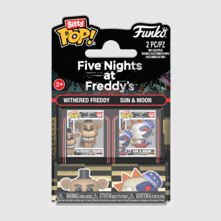 Φιγούρα Funko POP! Bitty 2-Pack Five Nights at Freddy's (FNAF) - Withered Freddy and Sun and Moon