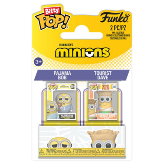 Φιγούρα Funko POP! Bitty 2-Pack Minions - Pajama Bob and Tourist Dave