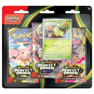 Pokemon TCG - Mega Evolution 3 - Perfect Order - 3-Booster Blister - Chikorita