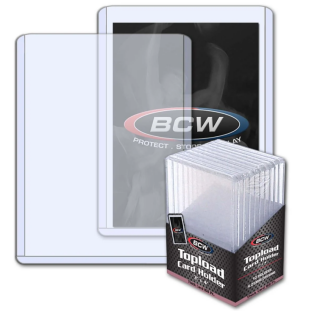 BCW Toploader - 3'' x 4'' Thick Card 168pt (10 Pieces)